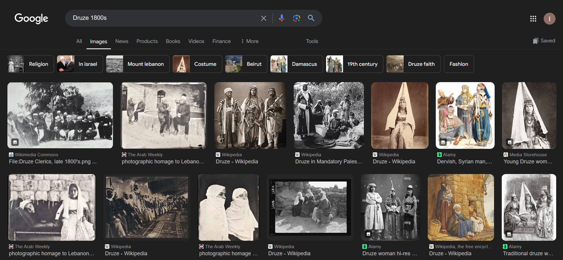 screenshot of a Google search