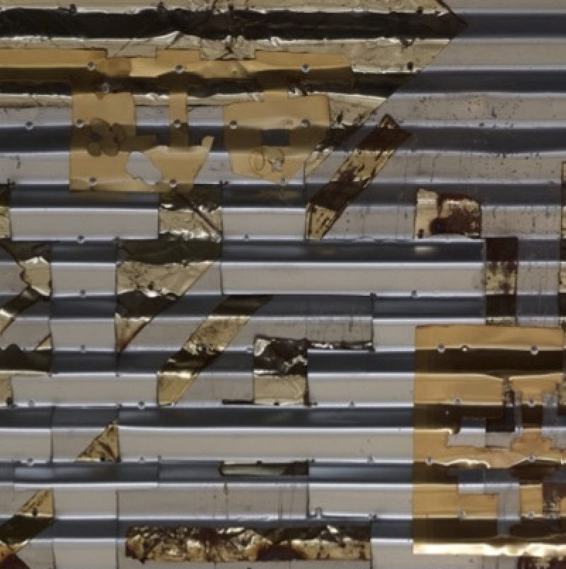 corrugated metal, copper and steel